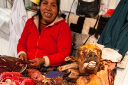 MeatMarketVendorCuscoPeruvianCulture