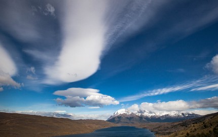 LenticularCloudsTorresDelPaineLagunaAzulPatagonia