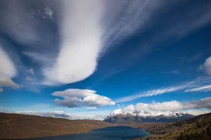 LenticularCloudsTorresDelPaineLagunaAzulPatagonia